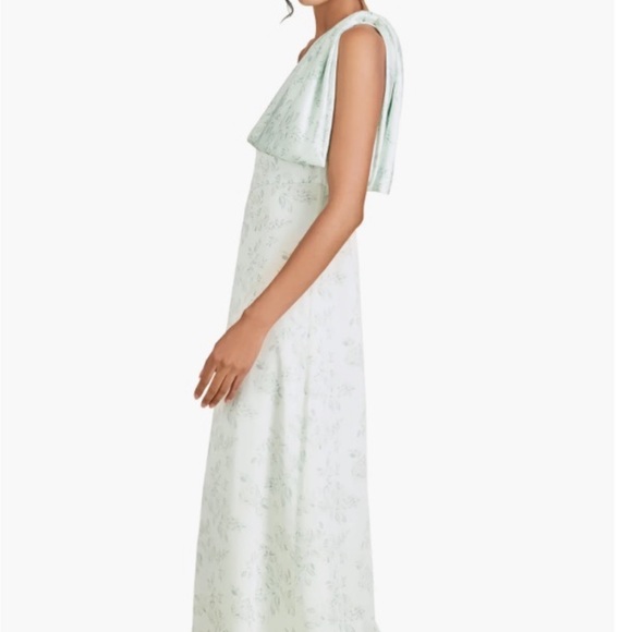 Sachin and Babi One-Shoulder Satin Charmeuse Gown - Picture 2 of 7